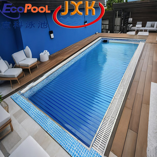 Yike Swimming Pool Cover Remote Control Automatic Shrinkable Pc Floating Strip Cover Swimming Pool Dust Cover with Strong Load Capacity