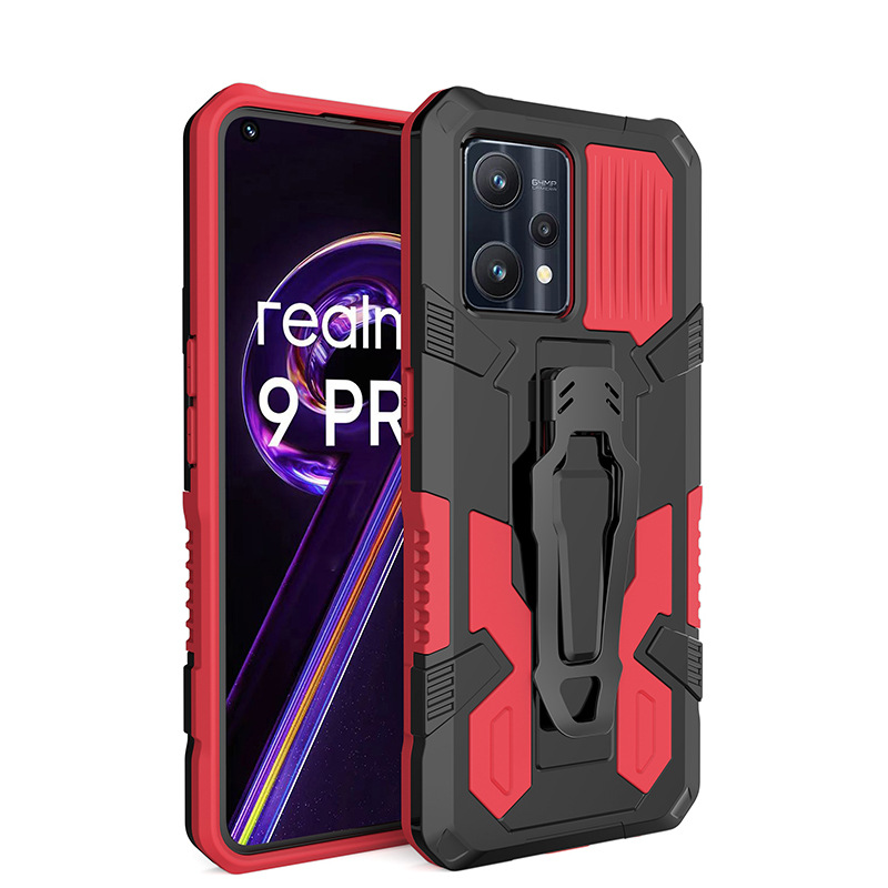 Applicable OPPO Reno10pro mecha phone case REALMEC55 C30 bracket A16 A54 protective case