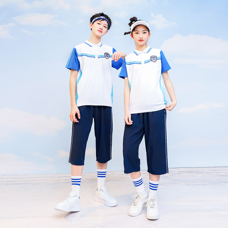 瀾洋貝貝初中高中校服小學生班服套裝幼兒園園服春夏季短袖潮批發