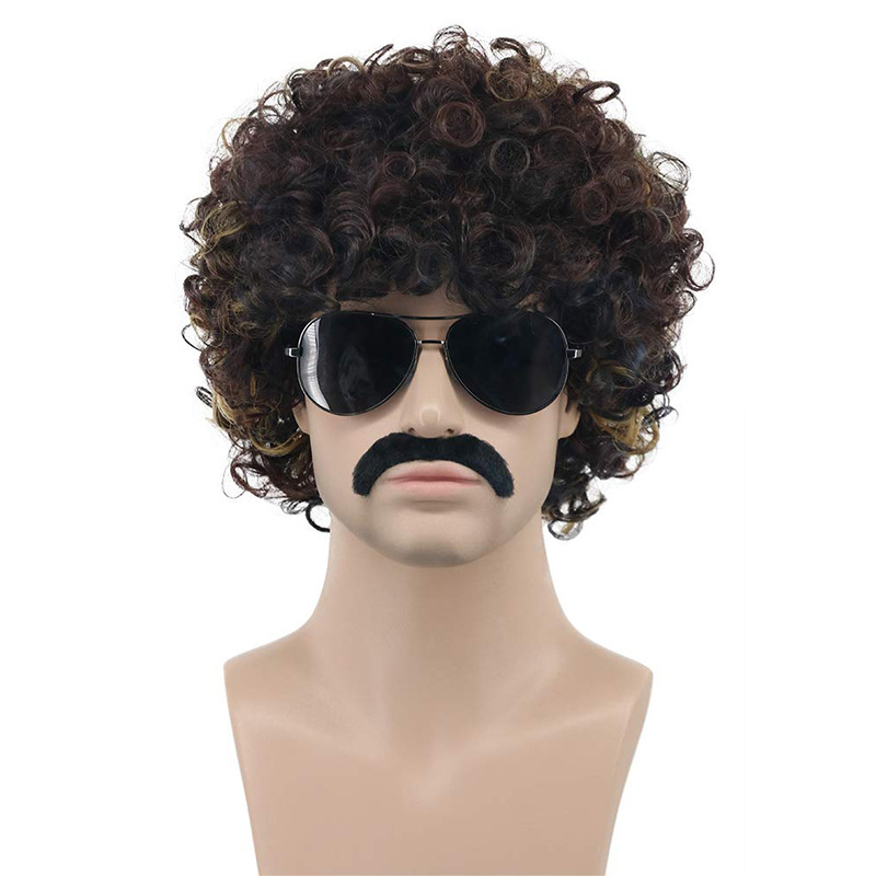 Fiesta de carnaval peluca barba falsa cosplay accesorios disco de los 70 collar de Elvis accesorios de los 90