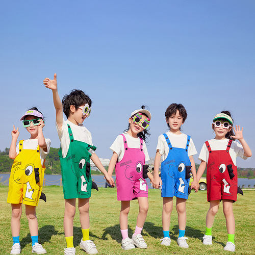 Kindergarten uniform summer college British style short-sleeved summer graduation photo children's class uniform primary school uniform summer clothing
