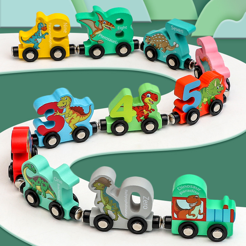 Tren de juguete magnético digital costura magnética niños y niñas niños inteligencia ensamblando bloques de construcción 1-3 años 2 al por mayor