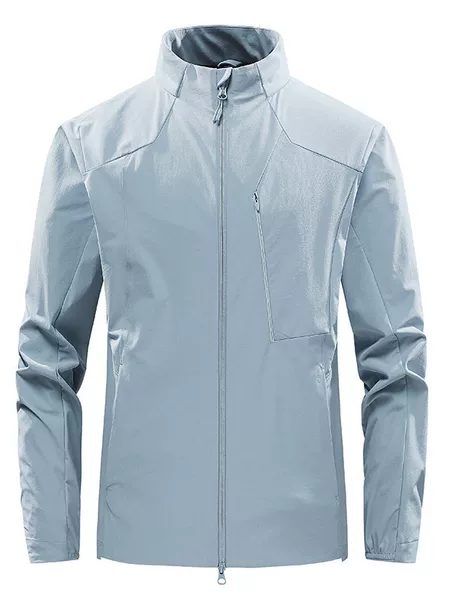 26 New Models of Outdoor Softshell Jackets for Women, Windproof Mountaineering Jackets, Simple Stand-Collar Commuter Fashion Windbreakers, Men's Outerwear
