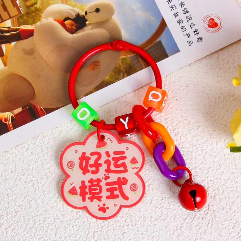 Brand creative acrylic protective amulet, keychain, transparent pendant, bag decoration, decorations