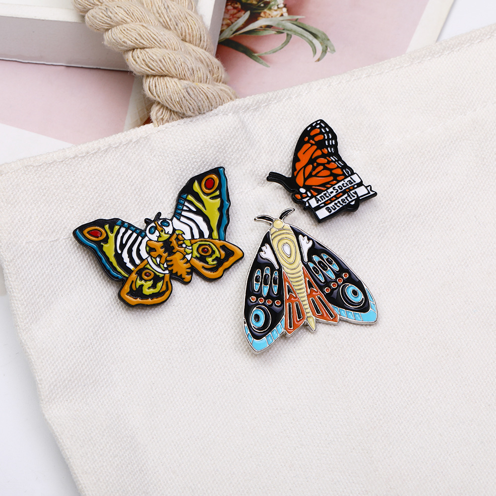 Retro Style Enamel, Enamel Craft Retro Pin Bee Butterfly Alloy Enamel Unisex Brooches