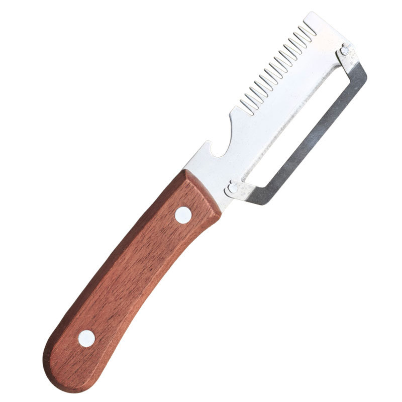Cortador de cebollas multifuncional doméstico abre botellas de cocina cortador de alambre diseño de mango de cuchillo de artefacto para ahorrar mano de obra cortar verduras y abrir botellas 2 - en - 1 image 6