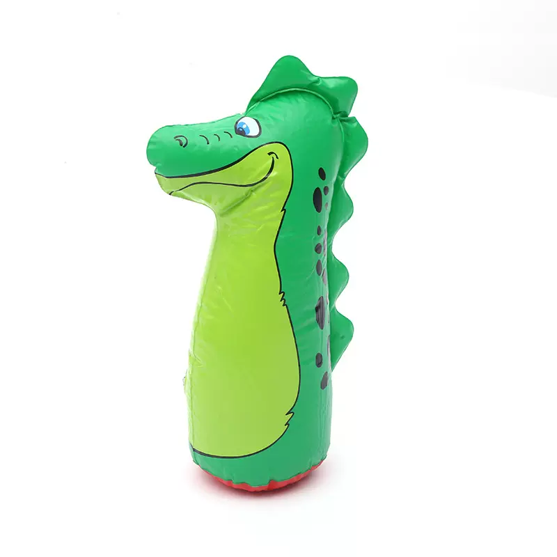 卡通PVC充气鳄鱼不倒翁 充气玩具45cm充气卡通不倒翁大号厂家批发