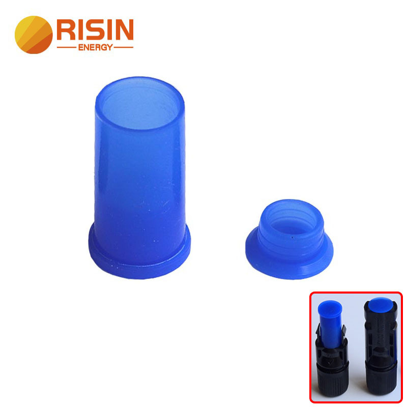 1套防尘帽适用于 Mc4 太阳能电池板母头和公头连接器密封帽连接器