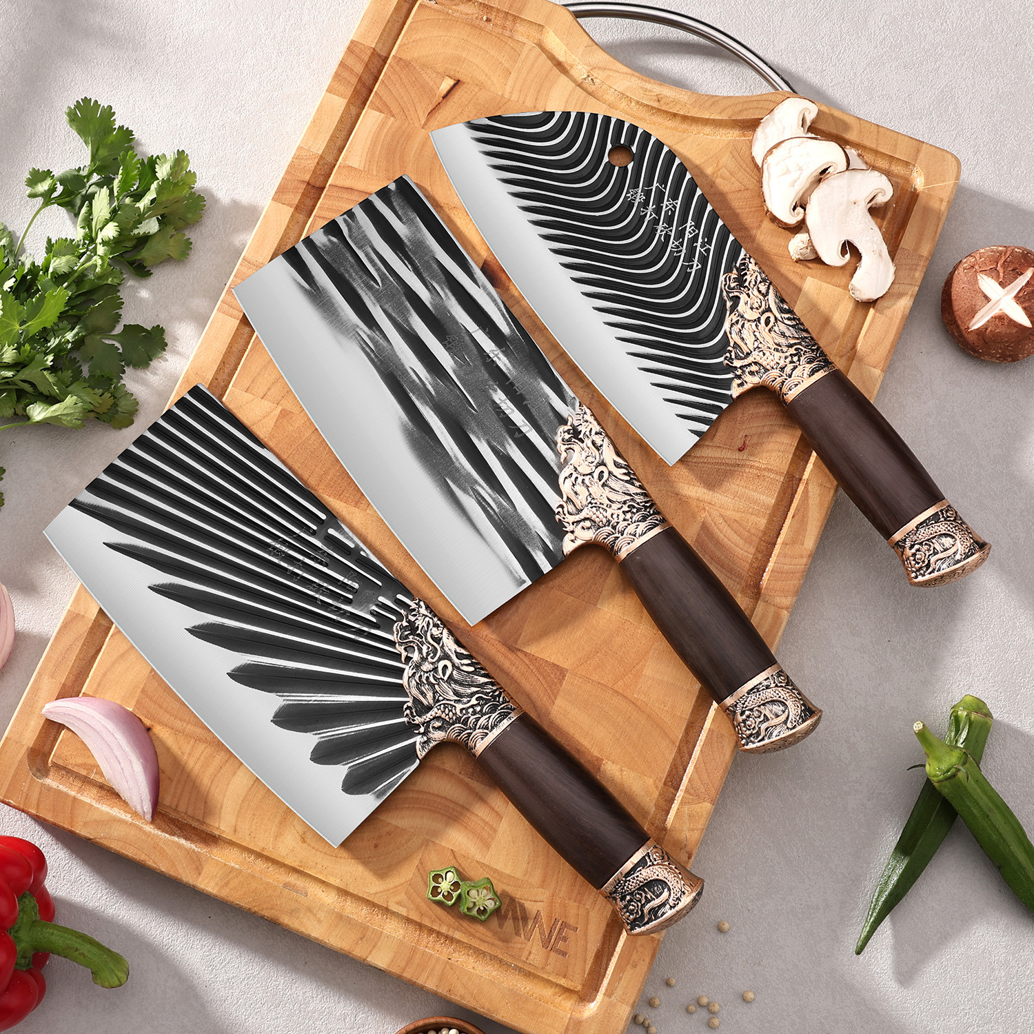 Longquan forjado cuchillo de cocina doméstico corte image 9