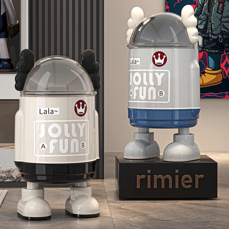 High-Looking Trash Can for Home Use with Lid, Living Room, Light Luxury Bathroom, Bedroom Toilet, Large-Capacity Garbage Storage Double Bucket