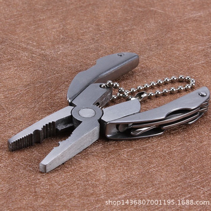 迷你多功能工具钳 甲壳虫工具钳 钥匙环 小老虎钳子 救生工具