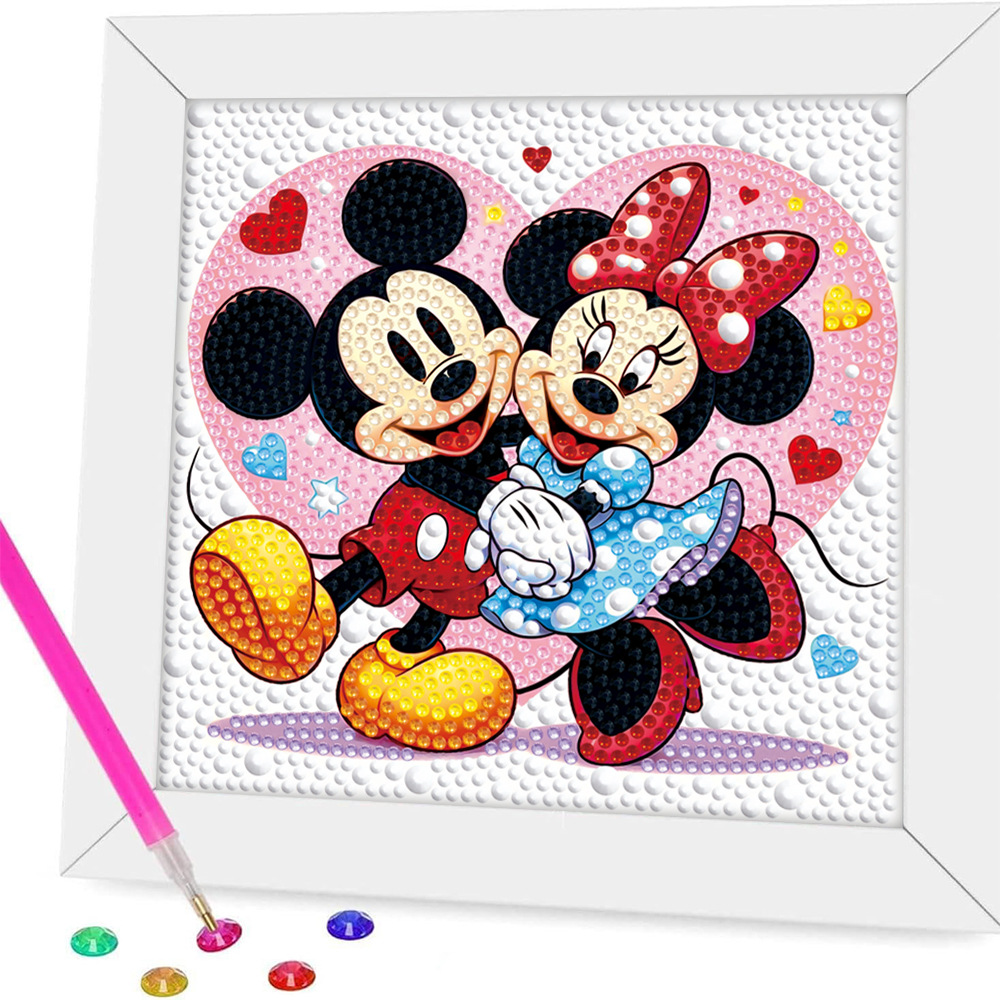 Nuevo kit creativo de pintura de diamantes DIY para niños, diseño de panda de dibujos animados, juguete de niña, pegatinas bonitas, pintura de diamantes completa, transfronterizo