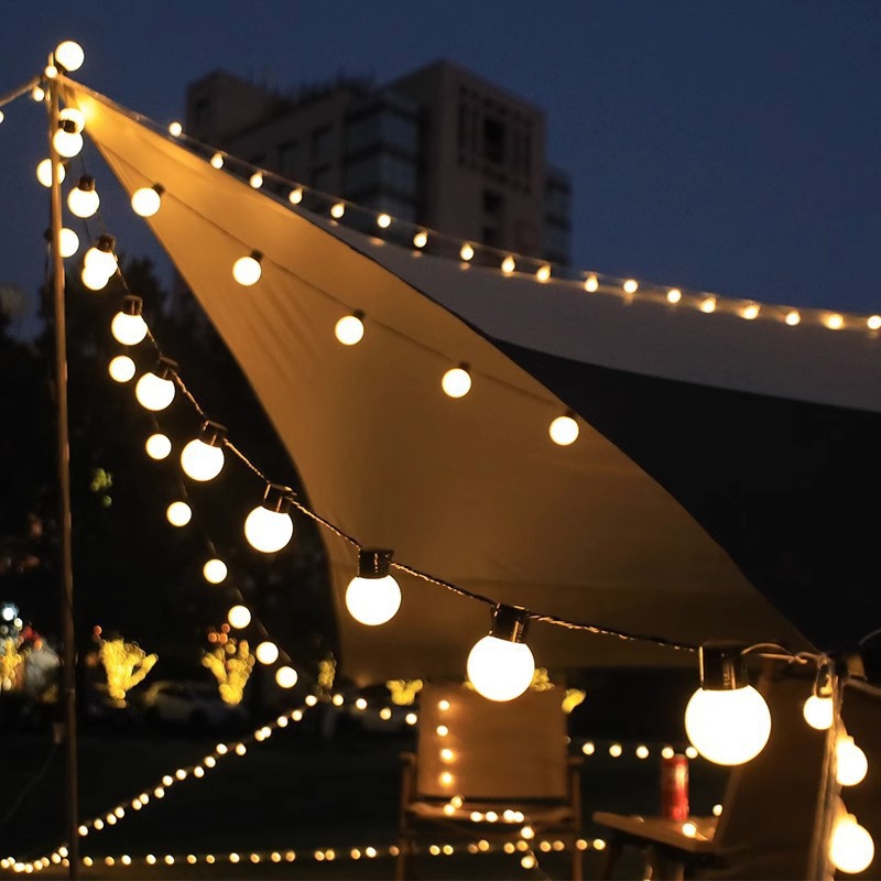 Linterna de camping al aire libre G50 bola burbuja tienda noche mercado puesto decoración led gran bola al por mayor solar cadena de luz