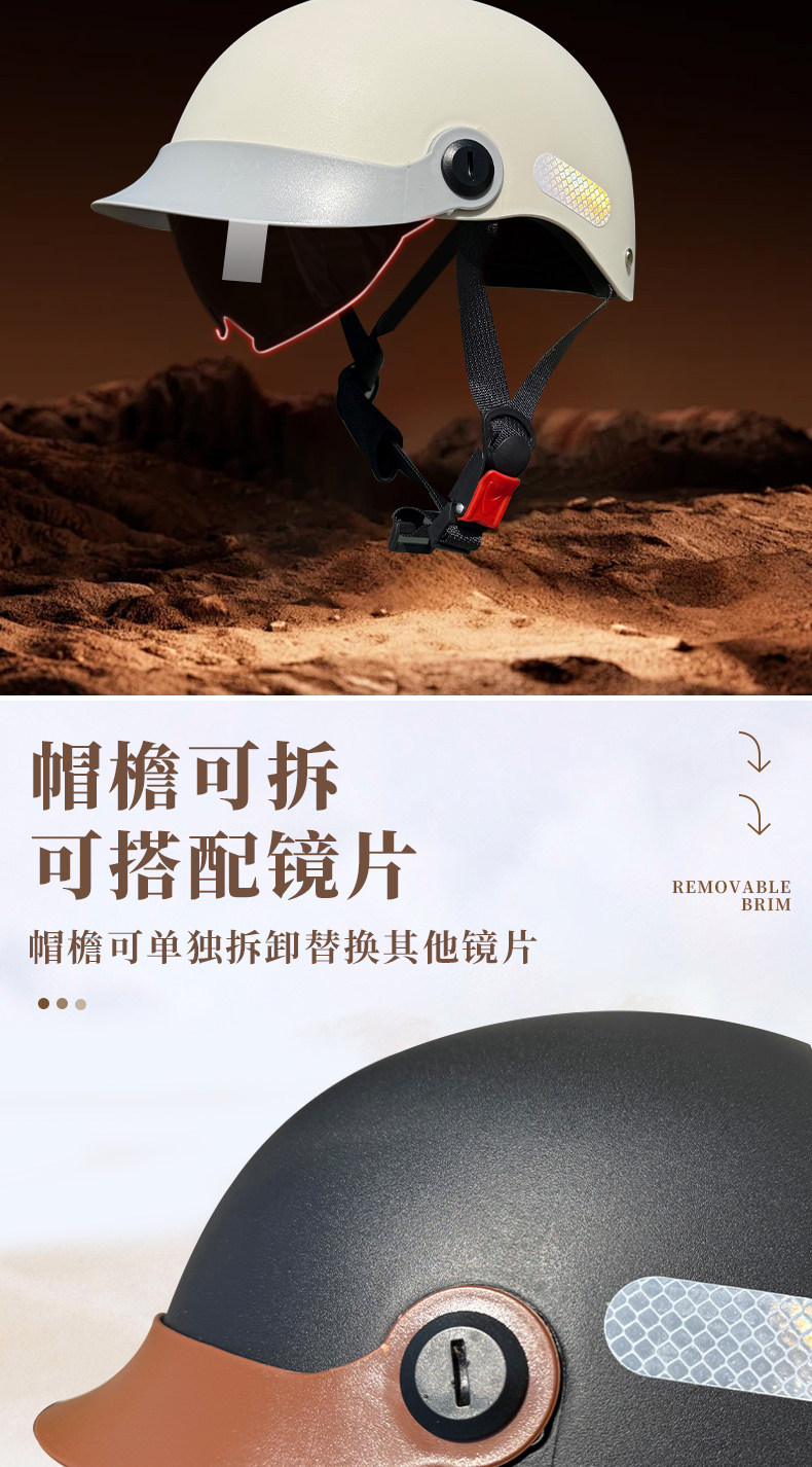 New National Standard 3C Certified Electric Motorcycle Helmet for Men and Women, Suitable for Summer Use, Does Not Put Pressure on the Head, Universal for All Seasons, Safety Helmet