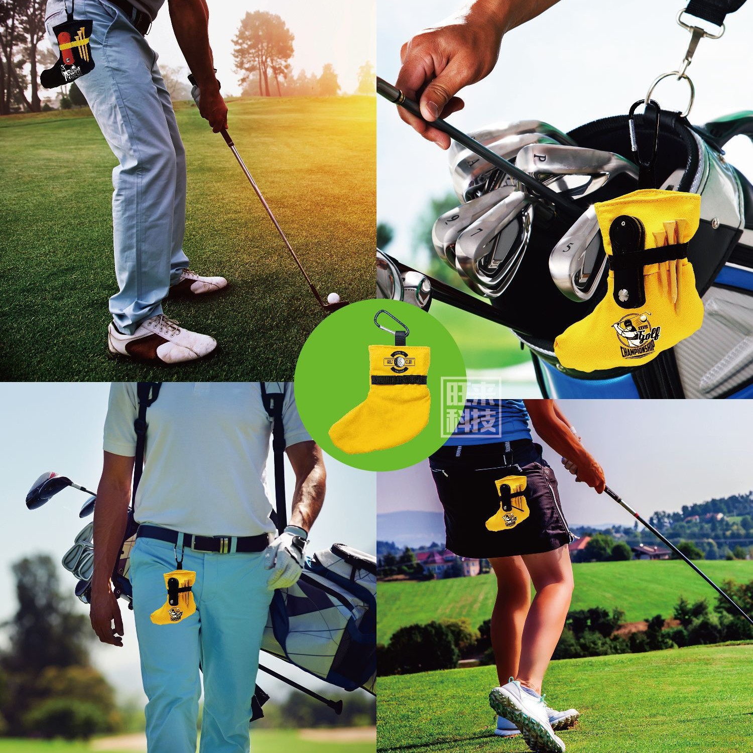 Transfronterizo en stock bolsa de golf broma bolsa de almacenamiento de golf Kit de golf bola bolsa de uñas bolsa colgante