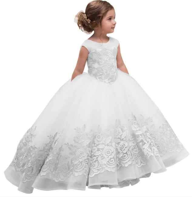 Aibao mostrar cumpleaños trailing encaje europeo y americano niñas vestido de niña las flores nuevos niños sin mangas pettiskirt