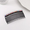Bangs combed hair sorting artifact short hair anti -sliding Korean minimalist hair hoop summer 18 teeth pearl plus drill iron insert comb