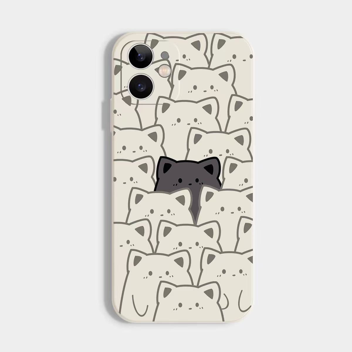 Gato de pantalla completa europeo y americano para iPhone 16pro funda para teléfono móvil Apple 15 transfronterizo 14/13promax nuevo 12