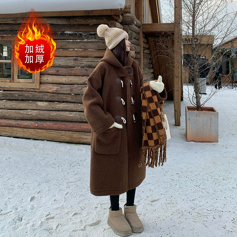 Warm velvet down jacket, plus size
