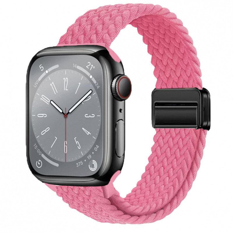 Suitable for Iwatch10 Strap S9 Apple Watch Applewatch8 Summer New Nylon S7 Braided Magnetic Suction 6