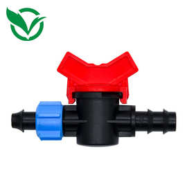 旁通塑料小阀门 滴灌带接头节水灌溉倒刺直通16pe