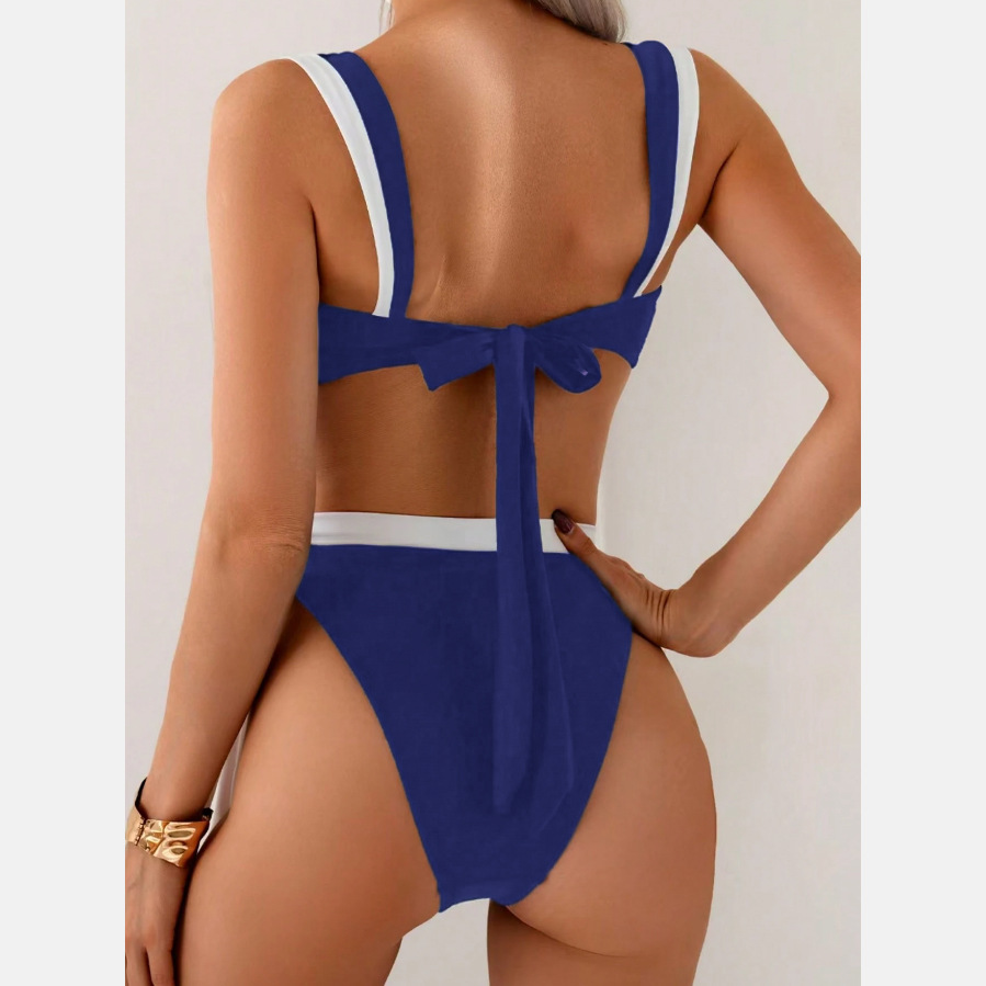 Bikini set met push-up en hoge taille tweedelige badmode dames_voghion.com