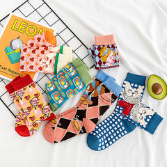Korean Creative Trend Socks Ins Lolita Style Illustration Unisex Long Socks French Cat Portrait Street Style Couple Socks