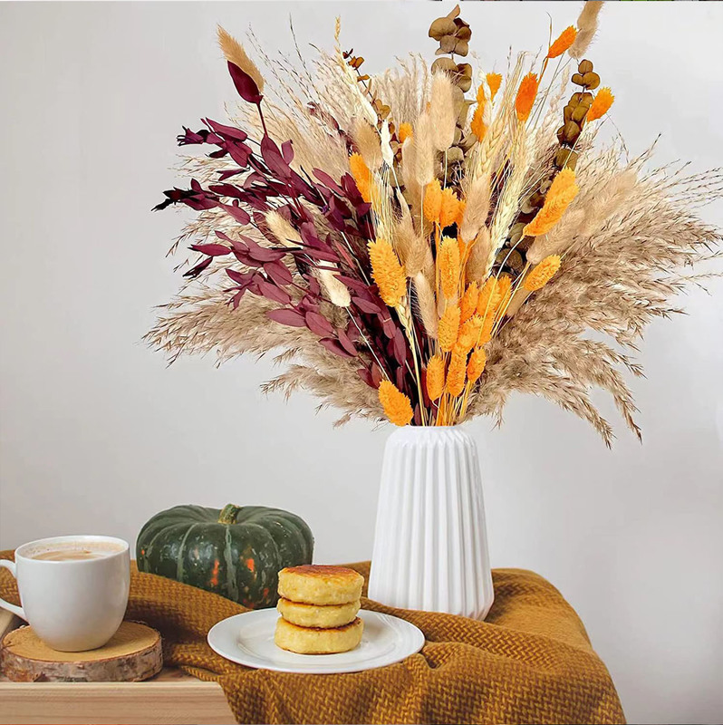 Autumn small Reed bouquet natural plant dried Pappas grass living room party decoration size Pampas