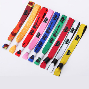 Polyester Festival Event Sublimated Custom Printed Disposable Wrist Bands