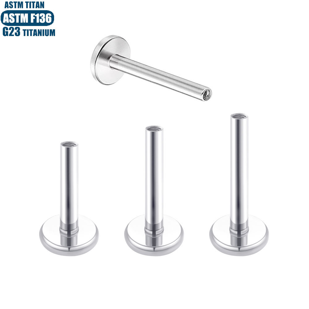 Labret stud lip piercing jewelry styling detail