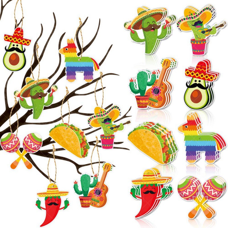 Nuevo carnaval mexicano decoración colgante taco 5 de mayo fiesta decoración etiqueta colgante