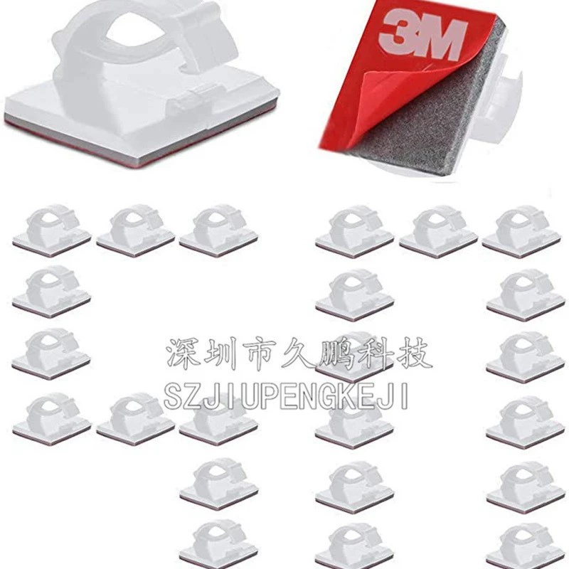 Новый Белый 3M светодиодный зажим для крепления световой ленты белый самоклеящийся оптоволоконный тканевый зажим для кабеля