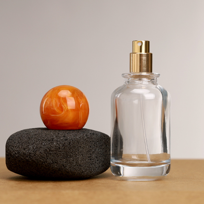 Botella de perfume al por mayor Botella de aerosol de presión 30ml 50ml 100ml Botella de vidrio transparente con bayoneta Botella de perfume