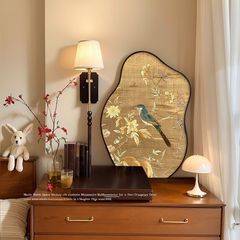 中世スタイルのデスクトップ装飾品、寝室のテーブル、レトロな新しい中国風のニッチアート吊り絵画、ベッドサイドテーブル装飾絵画
