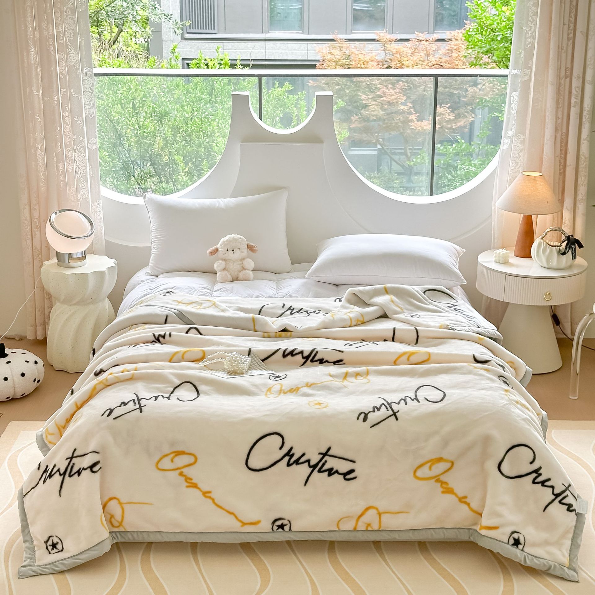 Mantras de doble capa de Lacher otoño y invierno hogar doble sofá cama mantas gruesas de oficina siesta mantas al por mayor