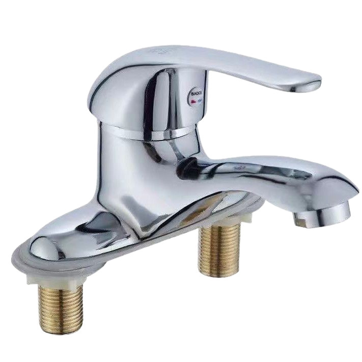 Lavabo de baño de comercio exterior, grifo de agua fría y caliente de doble orificio, lavabo de baño, lavabo, válvula mezcladora de doble uso, a prueba de salpicaduras