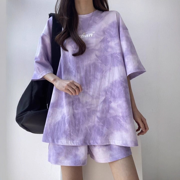 Sports Set Women's Clothing 2025 Summer Plus Size Thin Tops Shorts Casual Two-Piece Set Women's Special Wholesale