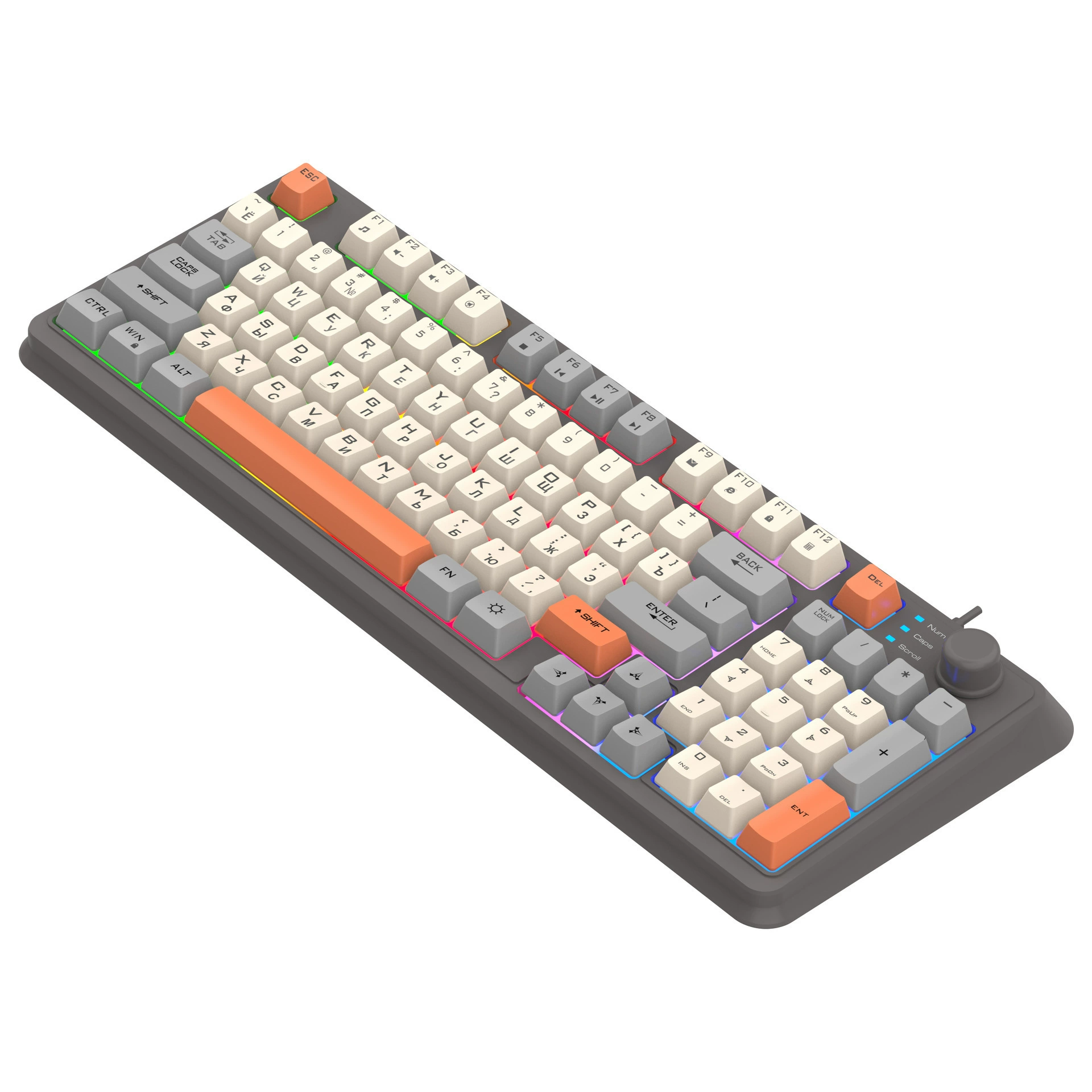 Silver Fox K820 gaming wired keyboard and mouse set Russian Russian three-color luminous computer keyboard cross-border