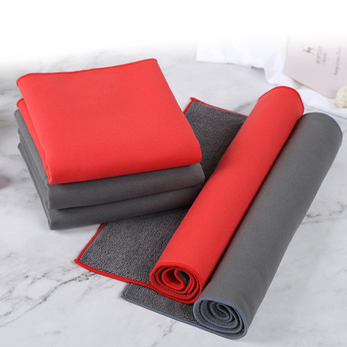 Pet quick-drying towel, absorbent car wash towel, double-sided deerskin towel, absorbent rag, suede towel export