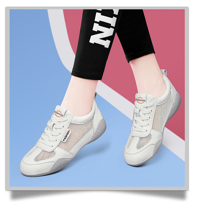 Giày sneaker nữ da thật lưới thoáng khí đế mềm phong cách cổ điển gót 2.5 cm — L 58219m Mẫu lưới thoáng khí màu xám/chiều cao gót 2.5cm, L58219 mẫu lưới thoáng khí màu hồng/chiều cao gót 2.5cm, L58219 lưới đen thoáng khí/mẫu cao gót 2.5cm, L58219 lưới trắng thoáng khí/mẫu chiều cao gót 2.5cm chi tiết 6