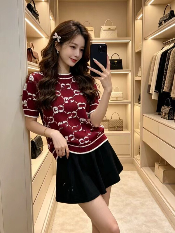 2026 New European and American Autumn/Winter Celebrity Style Three-Dimensional Letter Jacquard Knit Cardigan Wool Blend Short Sleeve 2026 New European and American Autumn/Winter Celebrity Style Three-Dimensional Letter Jacquard Knit Cardigan Wool Blend Short Sleeve