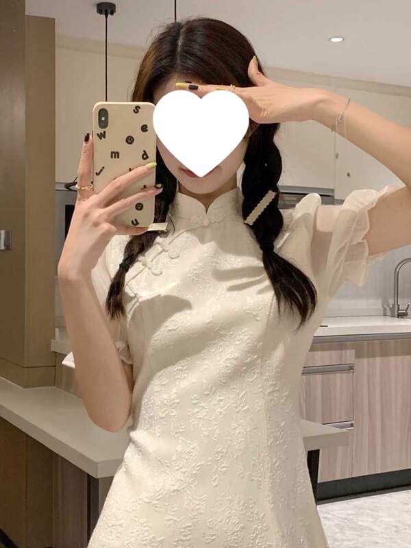 夏季新中式国风气质收腰显瘦改良旗袍连衣裙女洋气中长款连衣裙潮|undefined