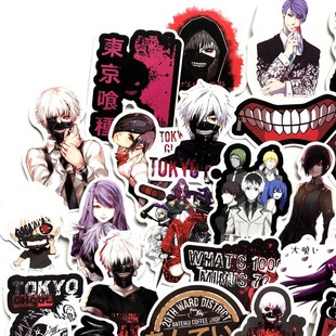 52Pcs Anime Tokyo Ghoul Graffiti Series Luggage Notebook Skateboard Car Waterproof Sticker
