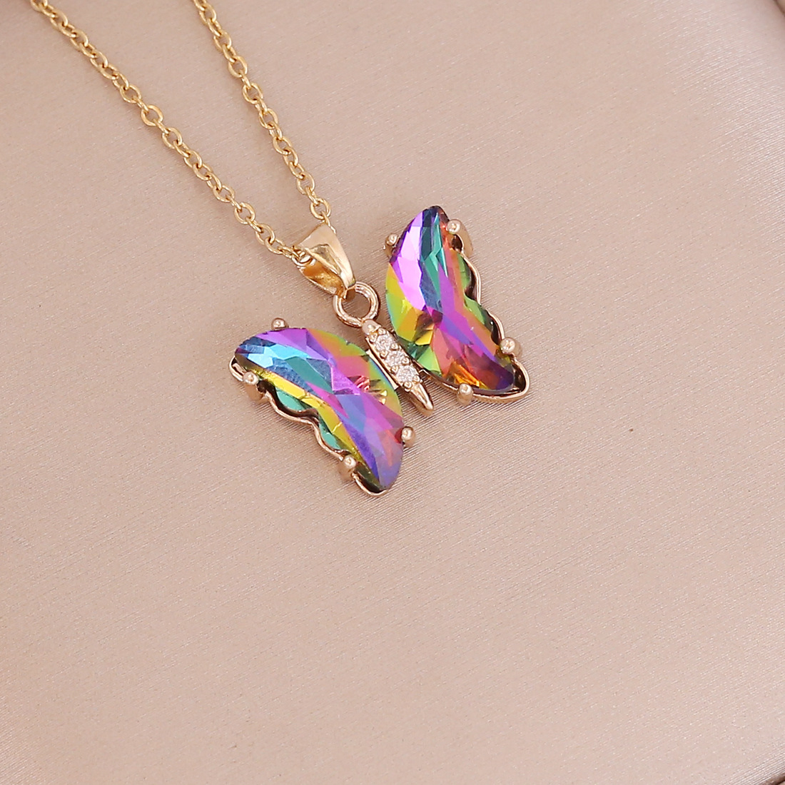 Fashion Butterfly Metal Plating Glass 18K Gold Plated Women'S display picture 9