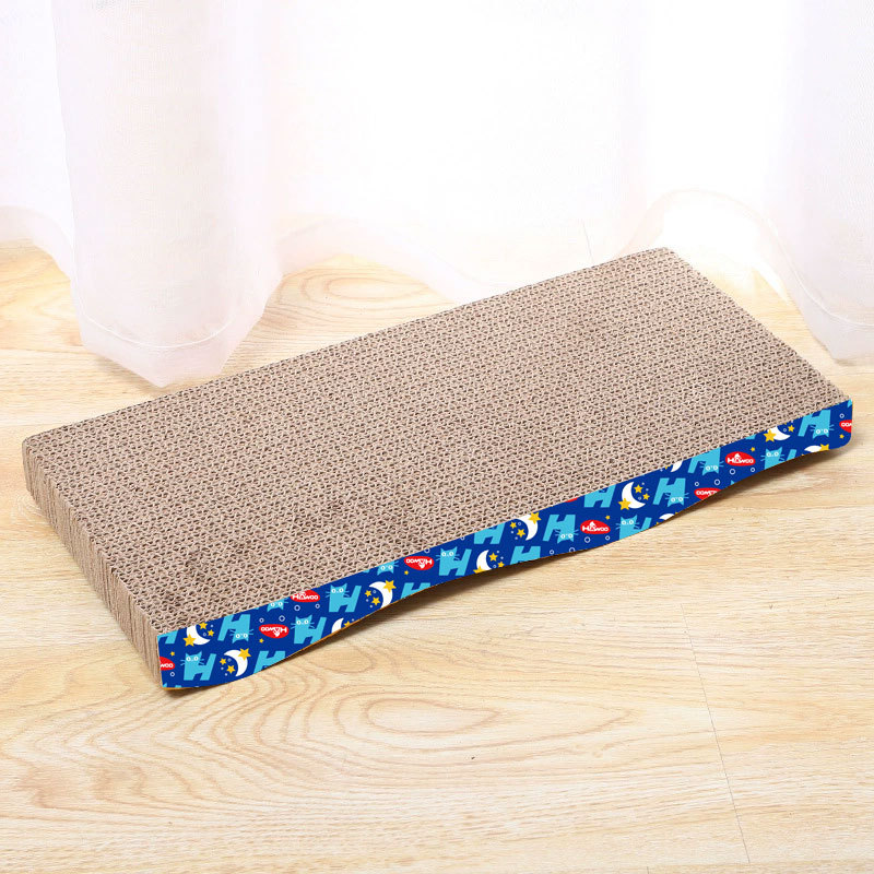 En stock al por mayor hawo engrosado 4cm de alta densidad gato suministros resistente a los arañazos gato juguete en forma de onda azulejo de papel gato tablero del rasguño