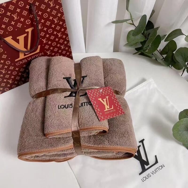 Bath Towel and Hand Towel Two-Piece Set for Home Use, Embroidered Towel Direct Sale, D Brand, Large H, Small Chanel-Style Trendy Brand Bath Towel, Beach Towel, Couple Set