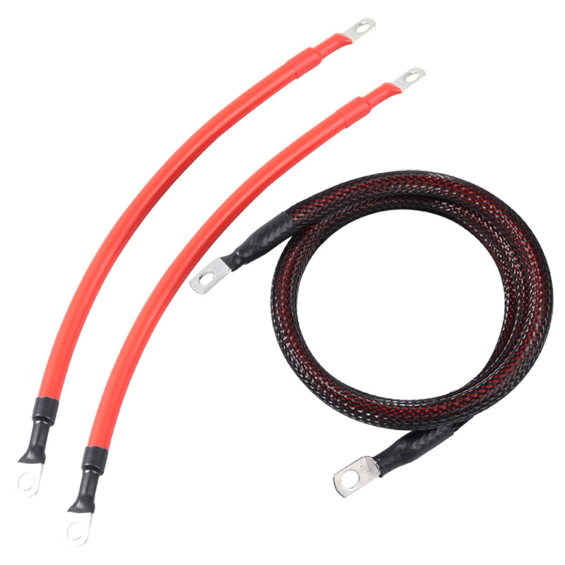 10 metros cuadrados coche conectado con batería positiva y negativa línea de electrodo generador inversor línea de conexión cobre puro cable de tierra negrita
