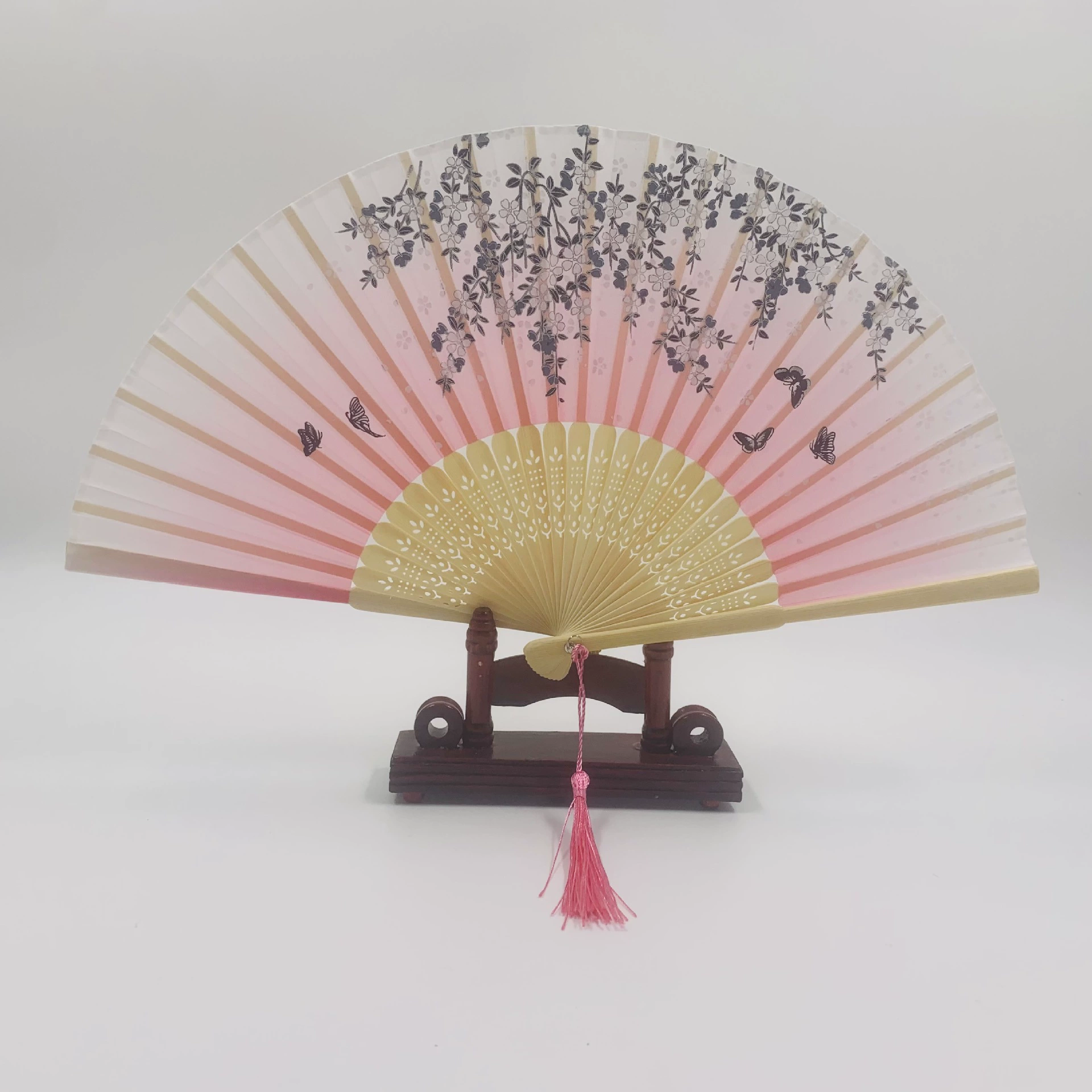 Folding Hand Fan Hanfu Style, Silk-screen Print, High-definition Patterns, Fine Workmanship