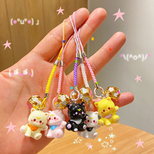 卡通招手小猫铃铛挂件 可爱钥匙扣少女学生包包挂件创意小猫挂件