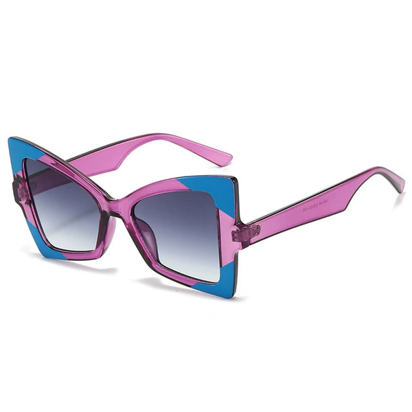 Tea slices with blue and purple frame